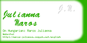 julianna maros business card
